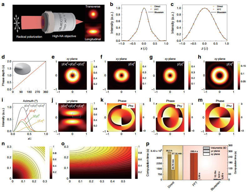 Efficient fullpath optical calculation of scalar and vector